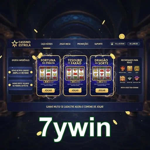 Celular exibindo jogos online da 7ywin